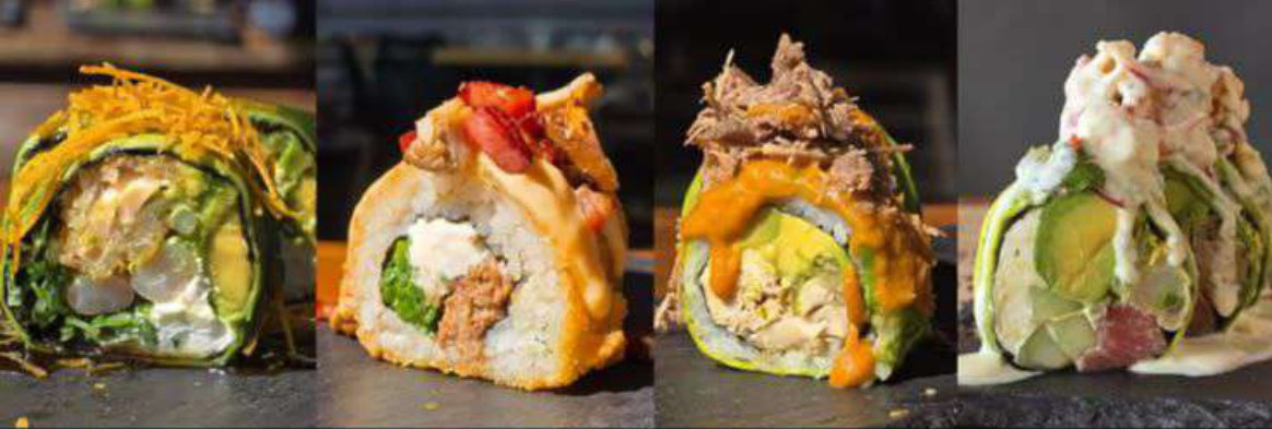 Selección de rolls de la carta Jardín Sushi